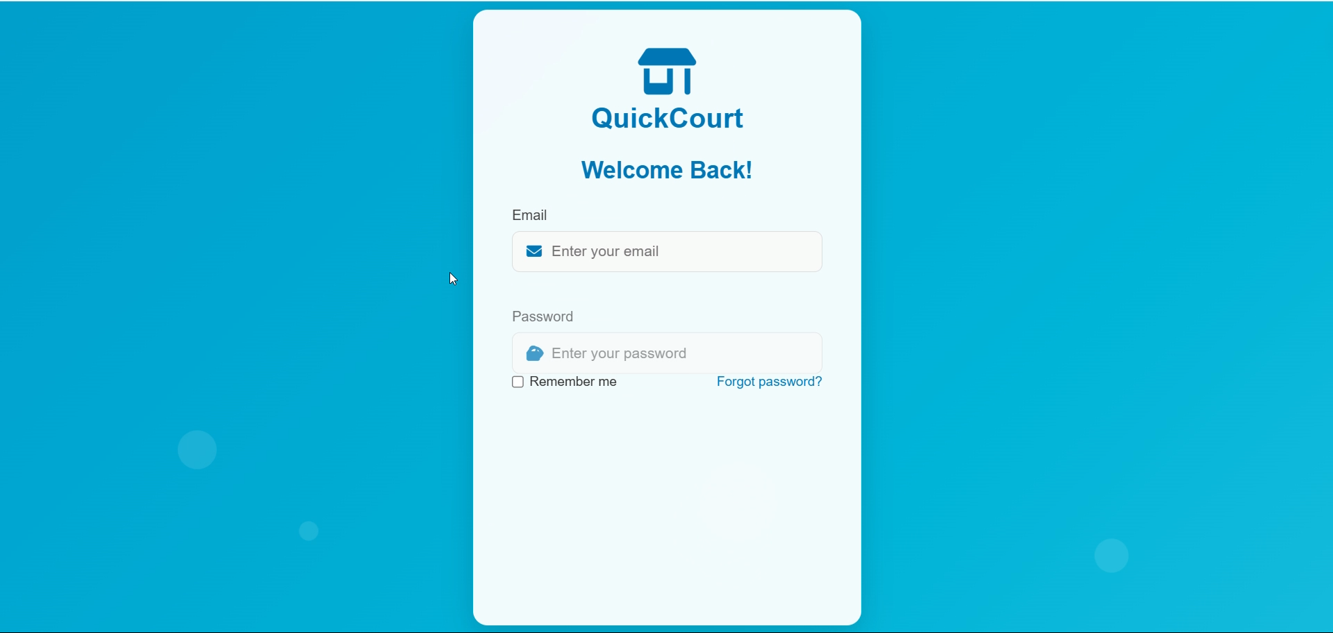 QuickCourt Screenshot