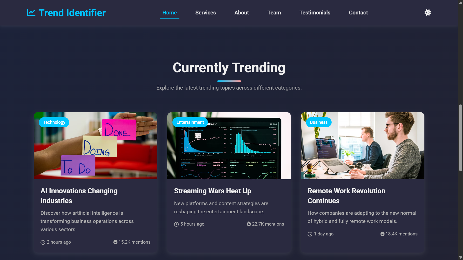 Trend Analyzer Screenshot