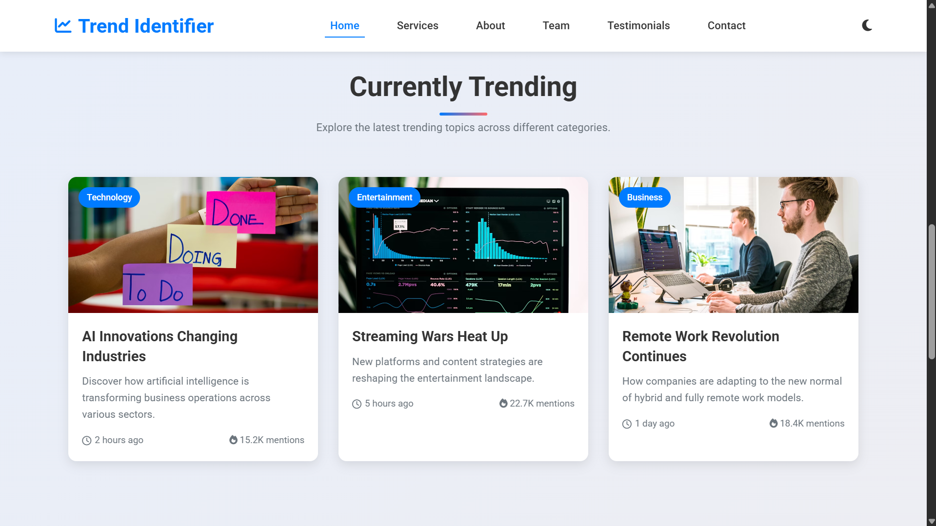 Trend Analyzer Screenshot