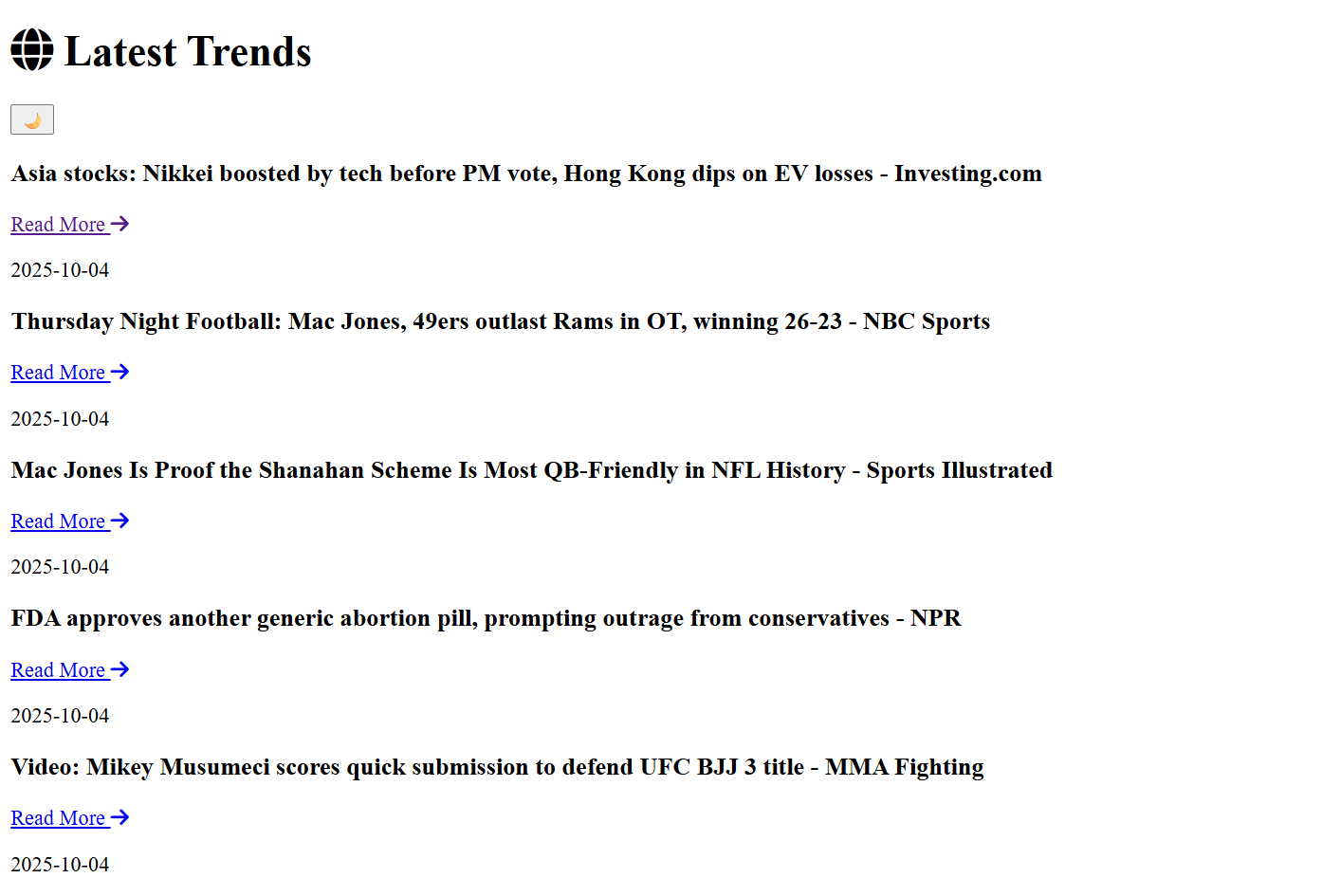 Trend Analyzer Screenshot